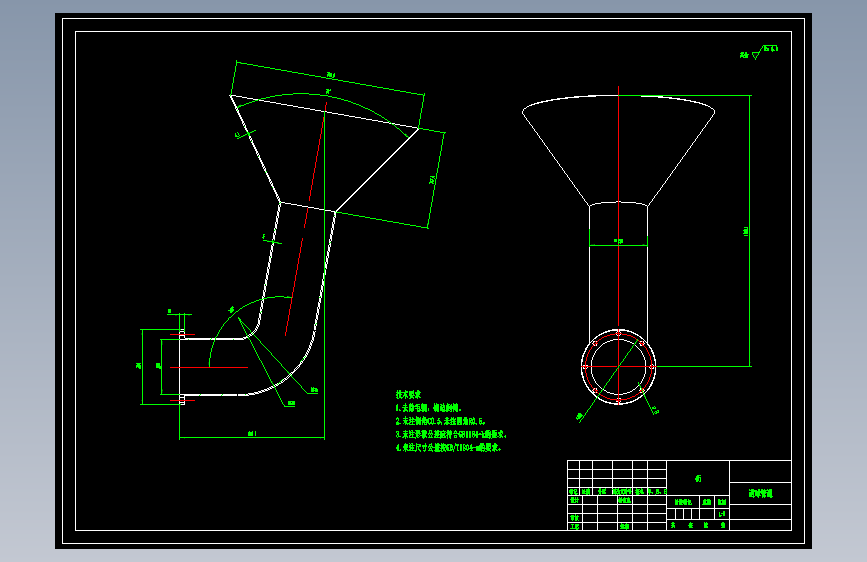 排球发球机CAD 主视图