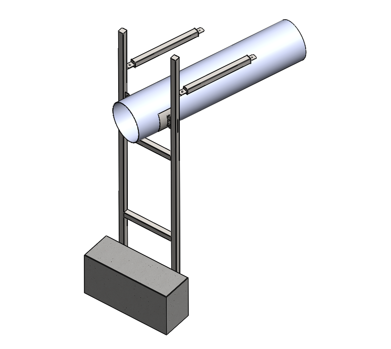 纸浆给料螺旋输送机到螺旋压榨结构支撑。
