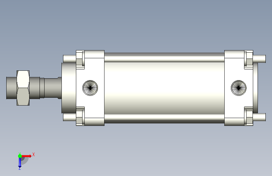 SMC标准气缸JMDBB40-50_0_0_0_ 俯视图
