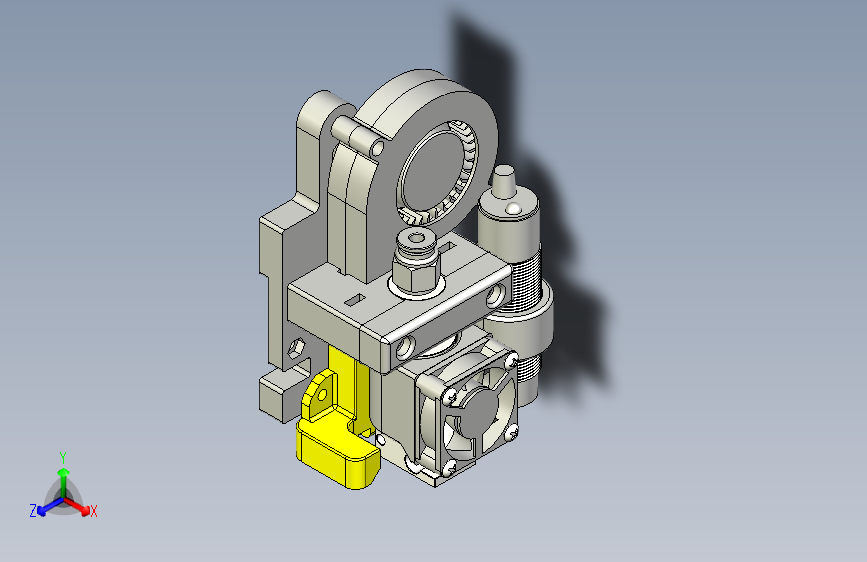 G098909-超立方进化混音版用E3D V6的风扇管道=电风扇