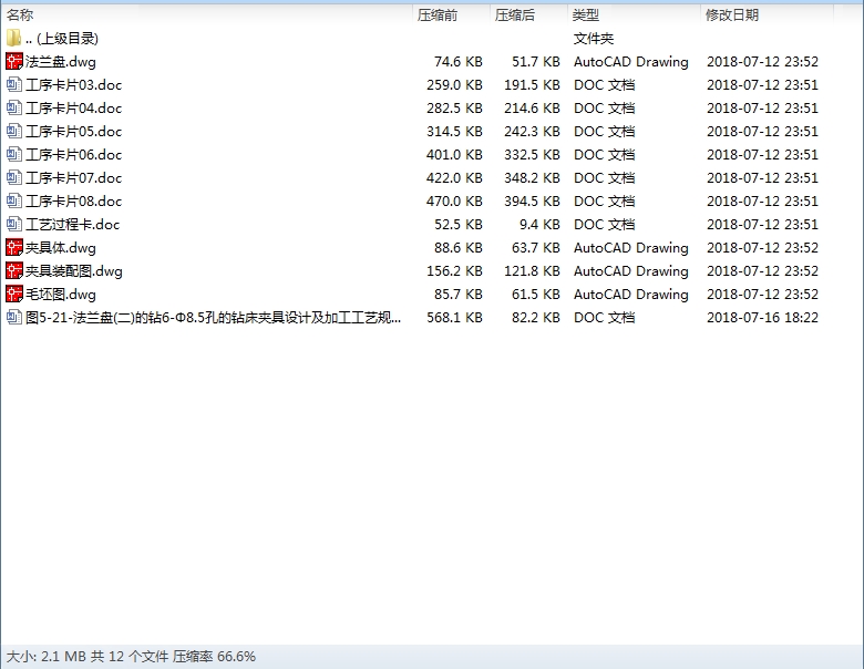 图5-21-法兰盘(二)的钻6-Φ8.5孔的钻床夹具设计及加工工艺规程装备含4张CAD图