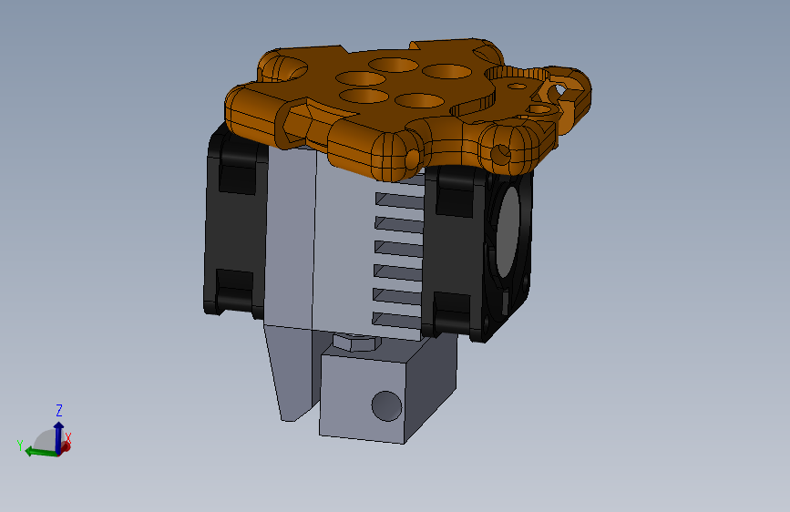 G099035-带冷却系统的E3D Cylcop适用于Kossel 3D打印机=电风扇