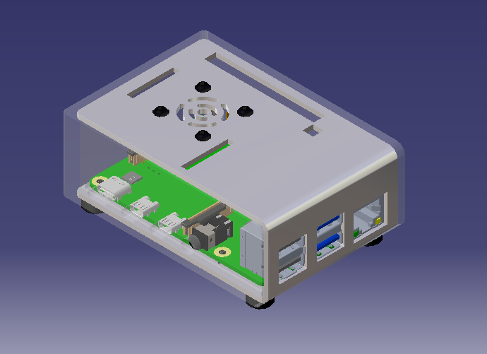 G099354-电子树莓派盒 v1 Catia=电风扇