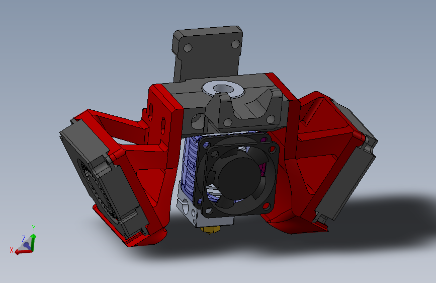 G100937-蓝宝石 PLUS E3D V6 热端安装=电风扇