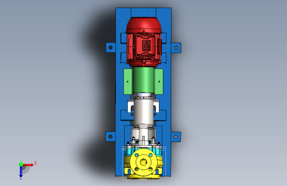 带电动机的离心泵组件 – SOLIDWORKS