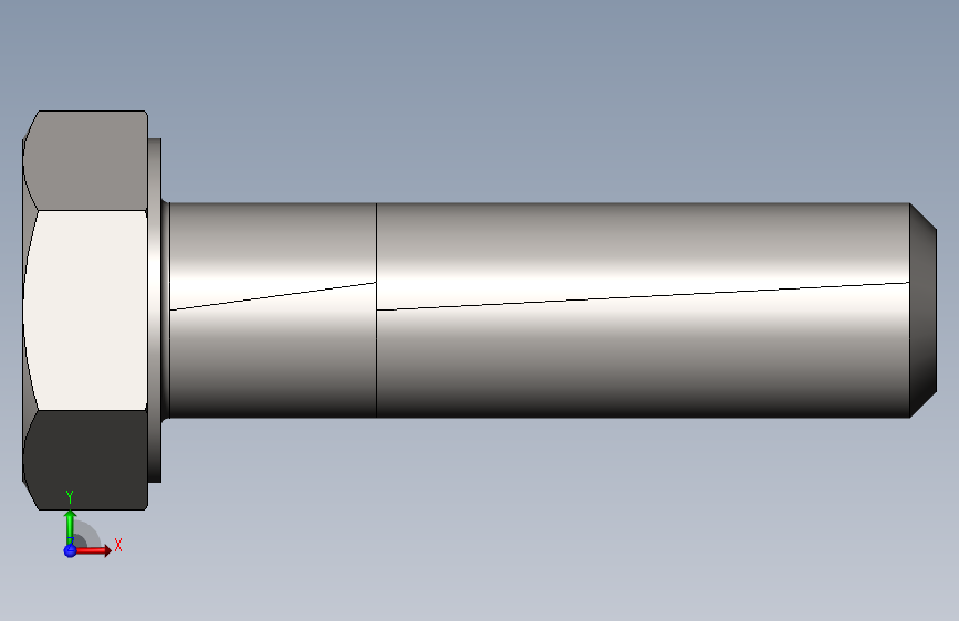GB/T5780-2000六角头螺栓C级M10×36 正面视图