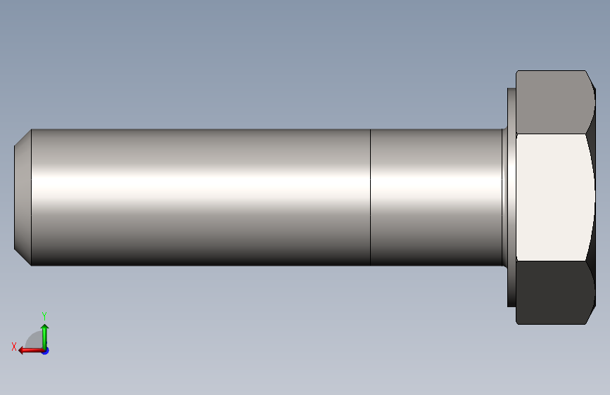 GB/T5780-2000六角头螺栓C级M10×36 背面视图