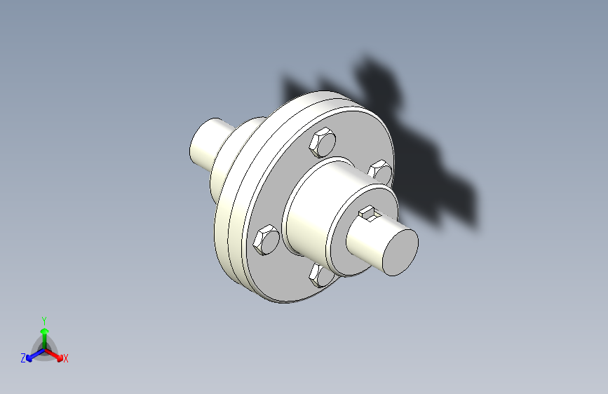 G070990-法兰联轴器+未保护型+_+AutoCAD+2014+3D+_+机械图+零件装配图=联轴器