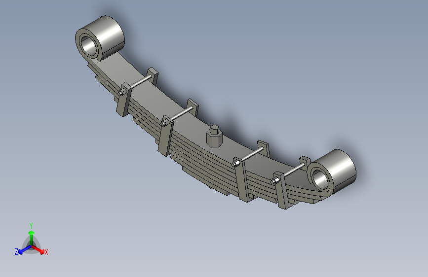 G069390-钢板弹簧+(6)=减震器板簧
