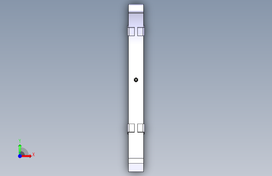 G069394-钢板弹簧+(11)=减震器板簧 正面视图