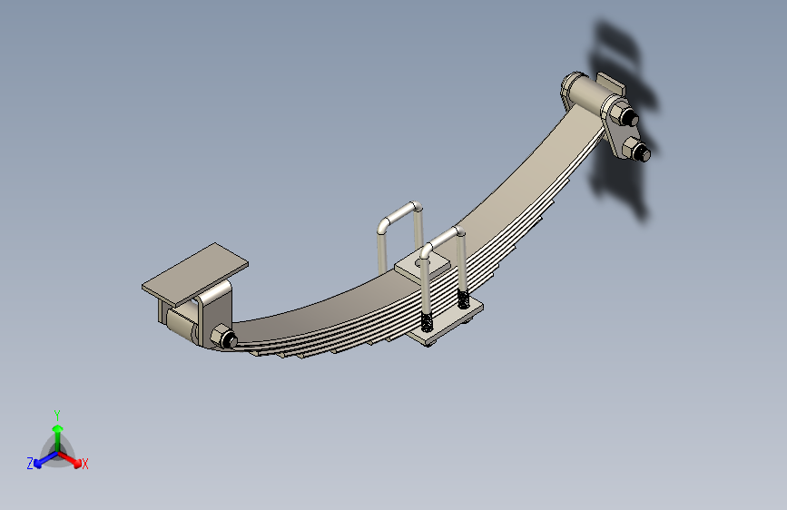 G069411-钢板弹簧+(29)=减震器板簧