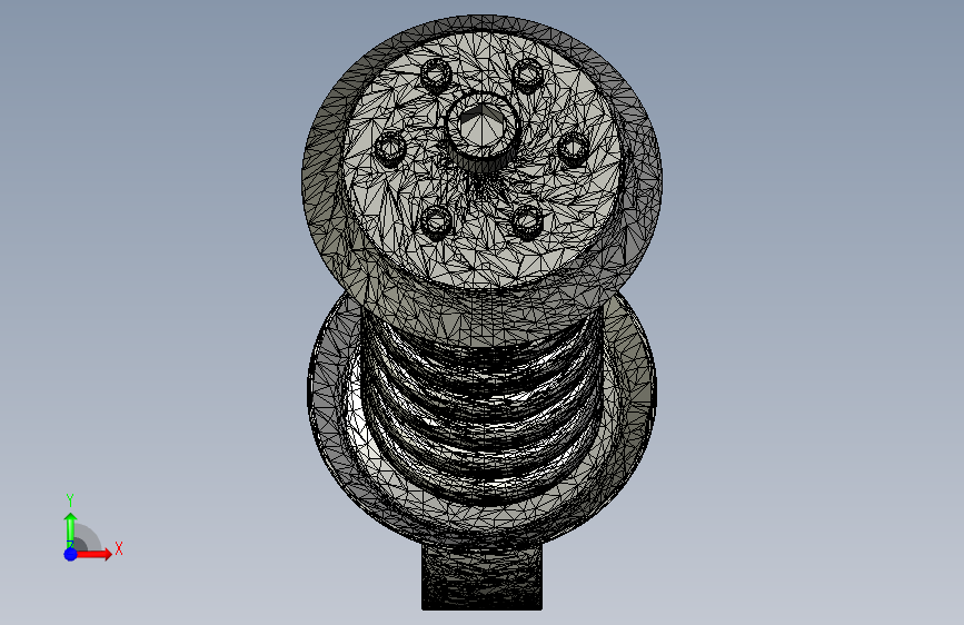 G069491-减震器+(8)=减震器板簧 正面视图
