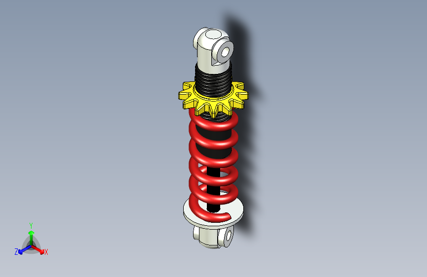 G069934-减震器+Solidworks+2016=减震器板簧