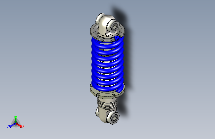 G069957-减震器带有可移动的弹簧=减震器板簧