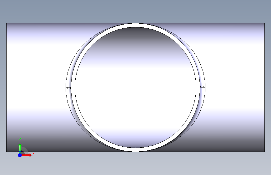 G070372-PVC+90度三通连接弯头=联轴器 正面视图