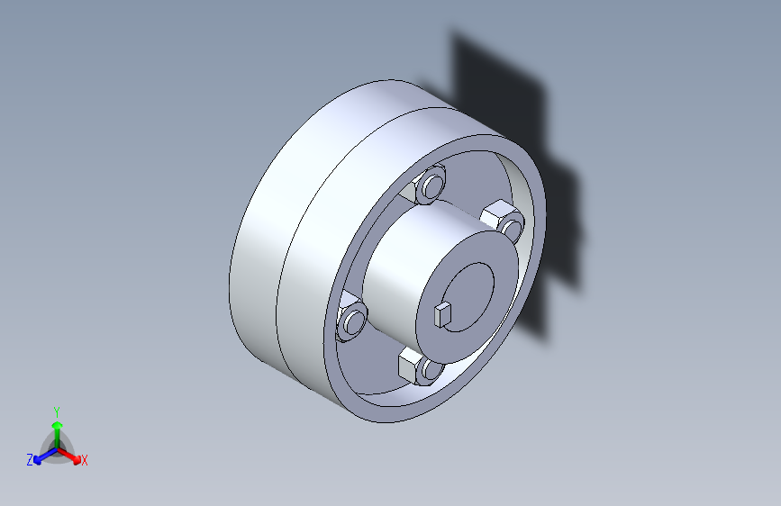 G070583-保护型法兰联轴器+Solidworks=联轴器