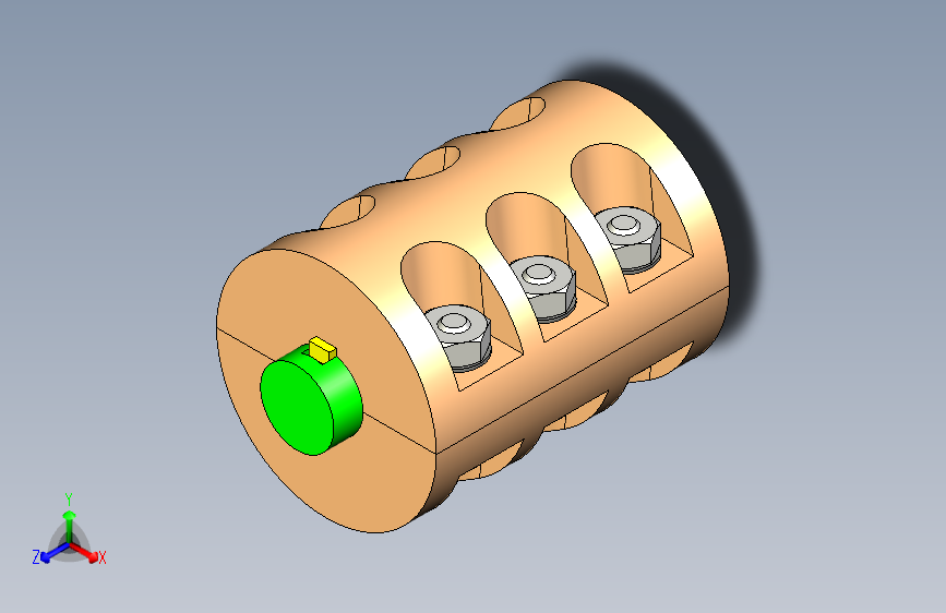 G070621-拆分式消音器连接器+(2)=联轴器