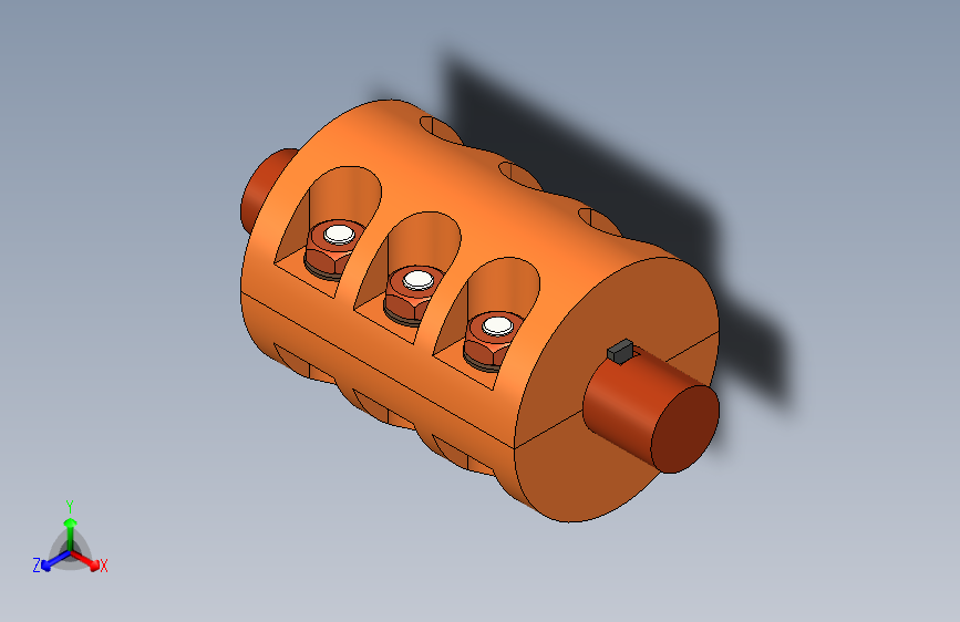 G071073-分裂式消音联轴器+_+autodesk+inventor+_+零件设计与装配=联轴器