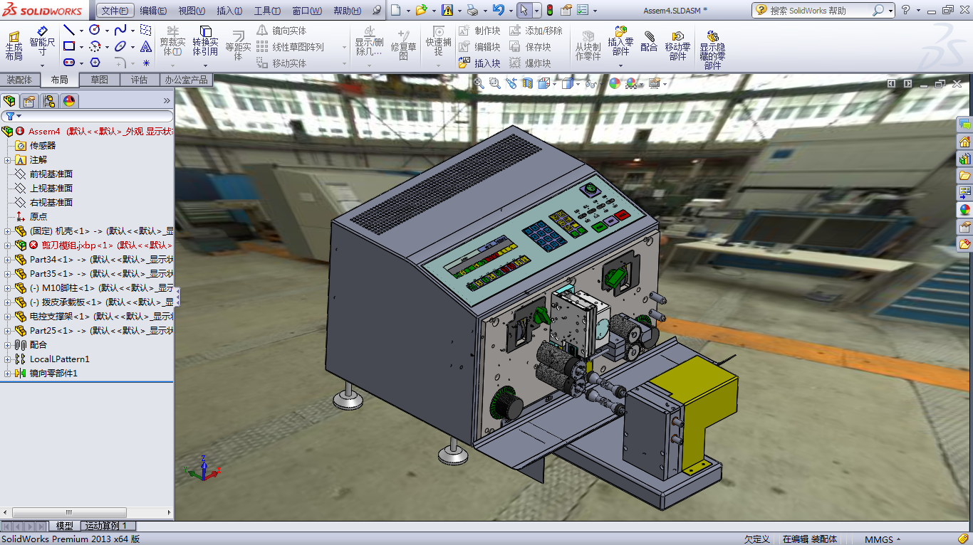 电脑自动剥线机 3D模型SolidWorks三维设计图