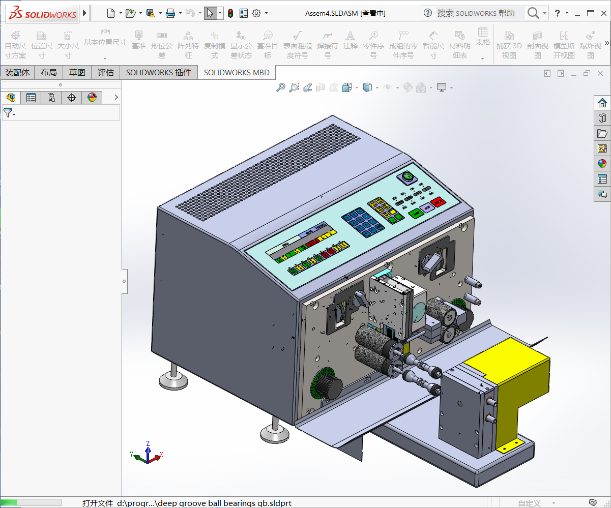 电脑自动剥线机 3D模型SolidWorks三维设计图