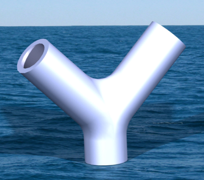 洗衣机用Y型连接器 2x30mm转40mm