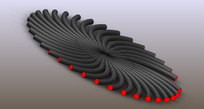 G101299-美学图案化模型由范在Solidworks中设计。=电风扇