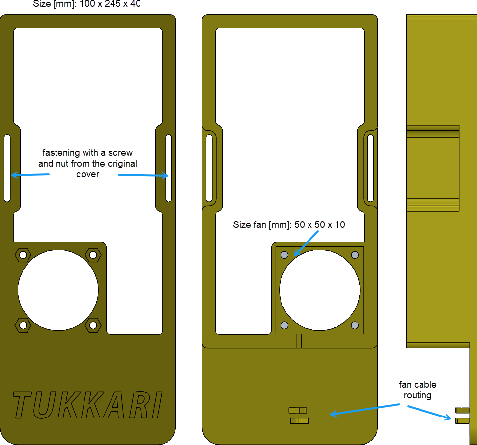 G101518-普鲁萨电源冷却器适用于图卡里 TLX 机箱=电风扇