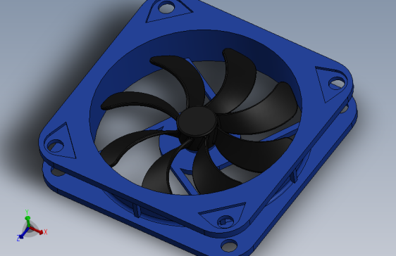 G102425-在SolidWorks中设计CPU风扇=电风扇