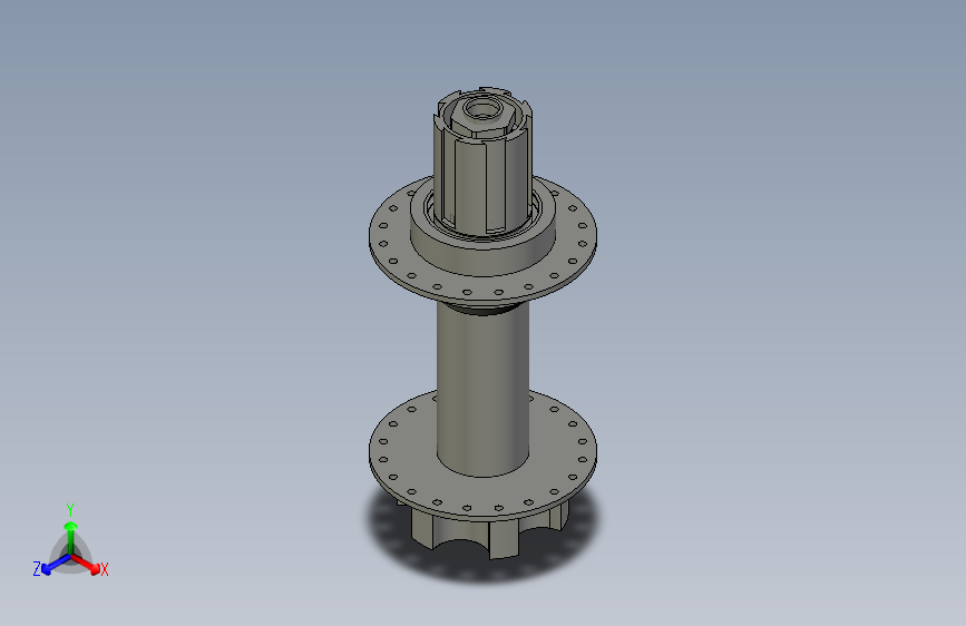 G102526-FreeCAD _ 后轮毂带星形棘轮 (dt350_dt240 类似)=棘轮