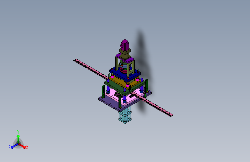 3冲坑机构------总装