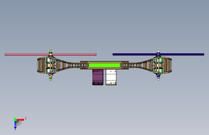 多旋翼重载大型无人机 俯视图