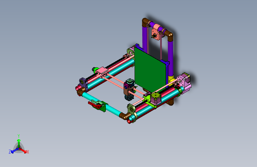 塑料管构架3d打印机