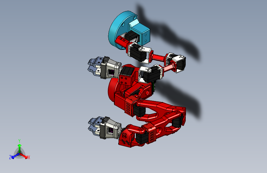克隆的开放SO-101机器人手臂带有平行指夹。