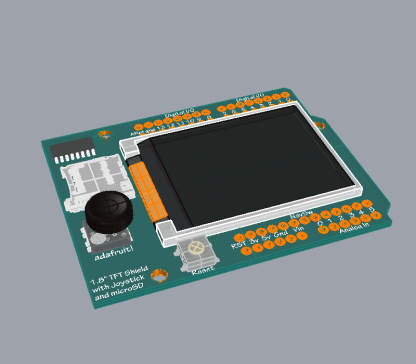Adafruit 1.8英寸 TFT Arduino 图形扩展板