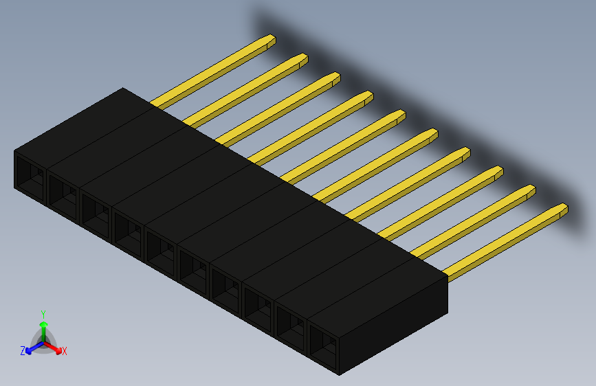 PCB 头 10x1 8.5 毫米可堆叠插座