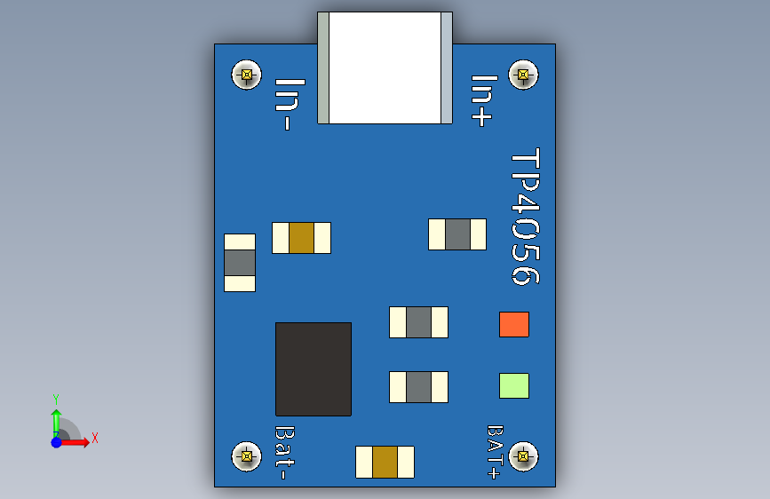 TP4056 充电模块(Micro USB) 正面视图