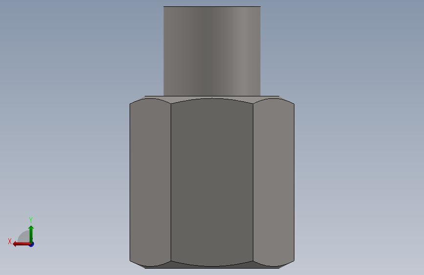 不锈钢直插式接头 1-4 内螺纹 x 1-4 插入式插座 用于 1-4 管道 背面视图