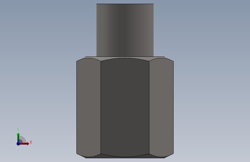 不锈钢直插式接头 1-4 内螺纹 x 1-4 插入式插座 用于 1-4 管道 正面视图