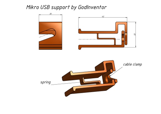 支持 Micro USB (可打印)