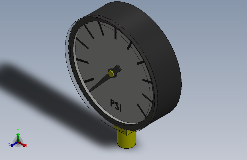 3.50英寸表盘压力表 0-100 PSI