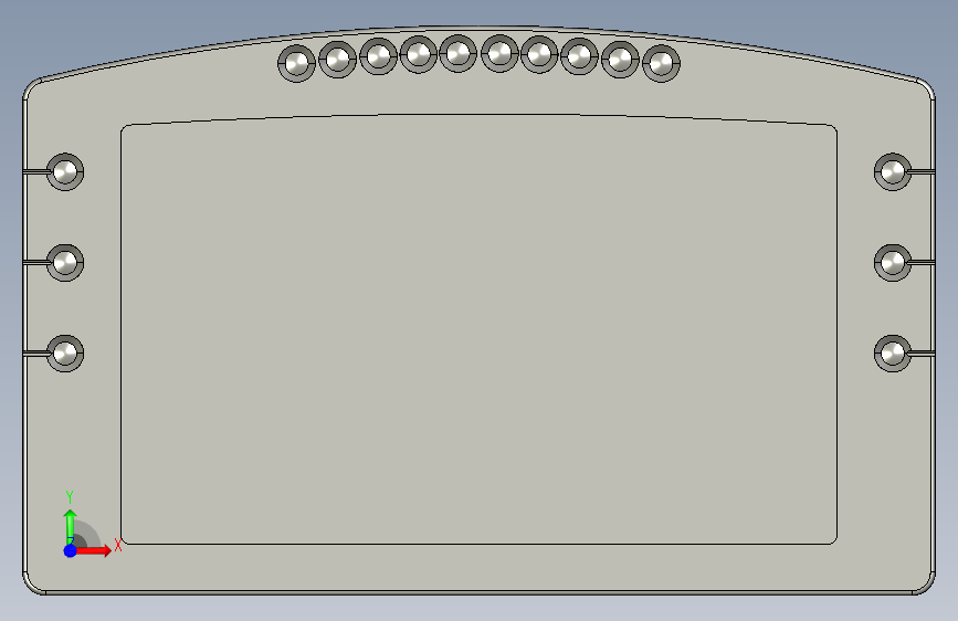 Motec C127 数字显示仪 正面视图