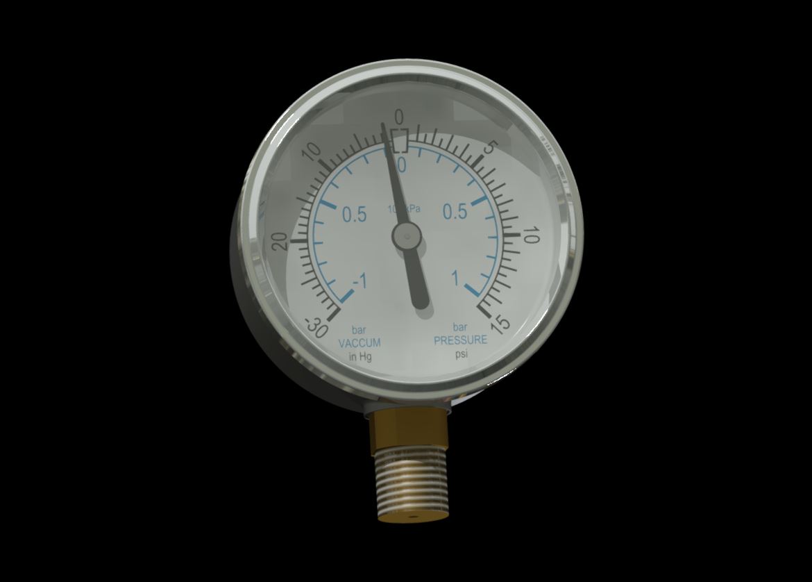 复合表，0-30 英寸汞柱真空_-1 巴，0-15 psi_1 巴 压力，带 1_4 英寸 MNPT 接头