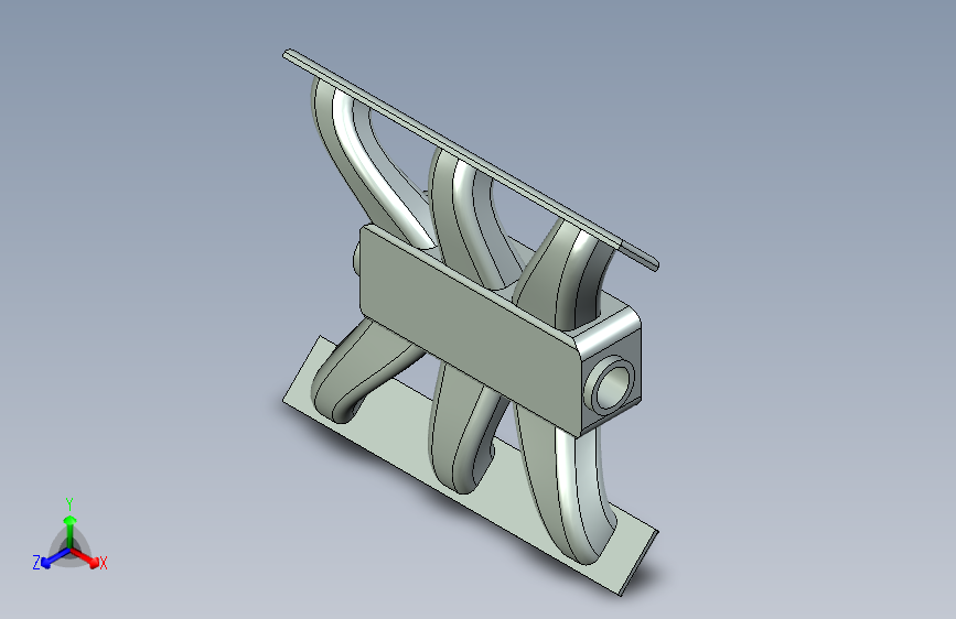 V6发动机空气进气歧管 _ 3D CAD模型
