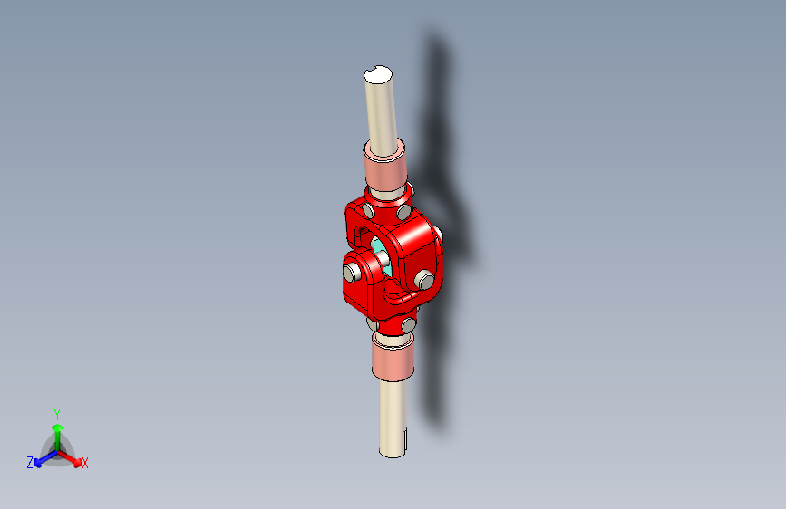 万向节（卡迪安关节）在3D+CAD软件中的建模