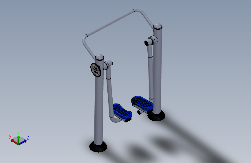 街头健身运动器材-11 3d机械模型图纸 Solidworks