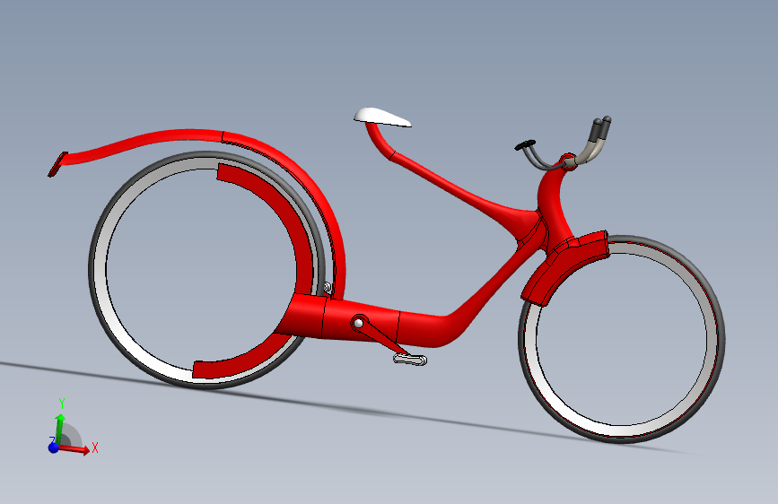 自行车概念设计 3d机械模型图纸 Solidworks