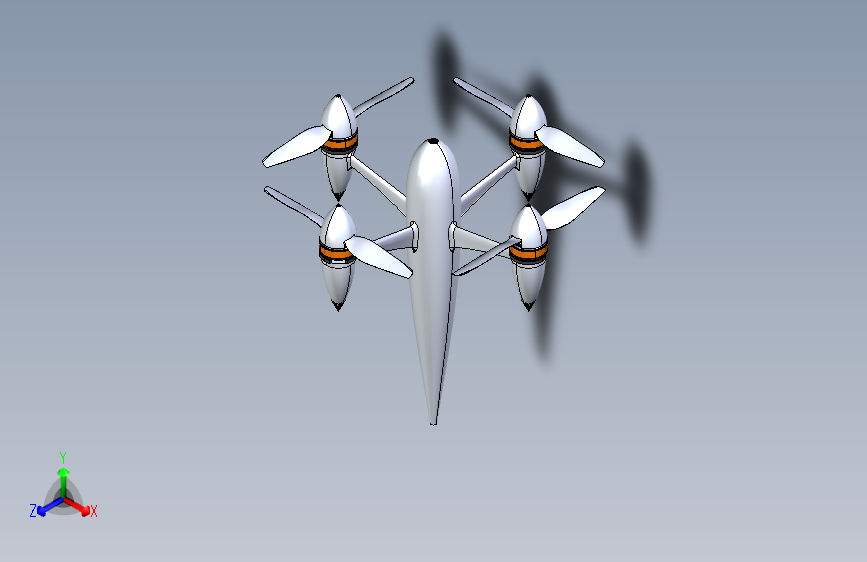 快速无人机概念 3d机械模型图纸 Step