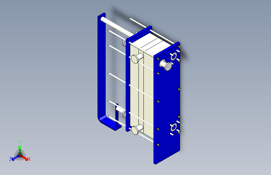 热交换器 3d机械模型图纸 IGES AutoCAD