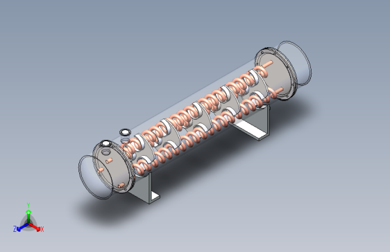 热交换器图 3d机械模型图纸 Solidworks