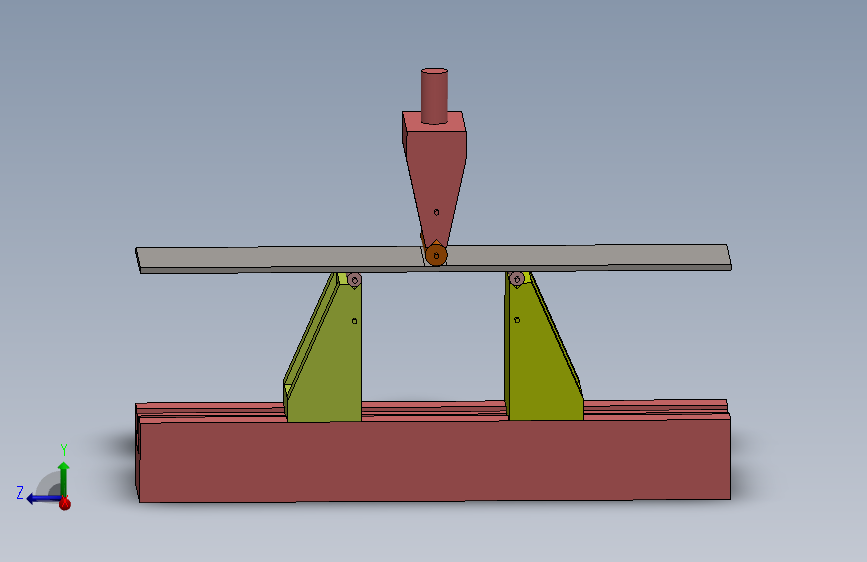 三点弯曲试验夹具 3d机械模型图纸 Solidworks